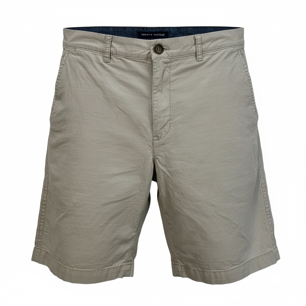 Tommy Hilfiger Mens Chino Shorts Size 36 Gray Casual Summer